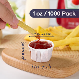 0.75oz/ 1oz Paper Dessert Cups - Sample Cups & Food Dessert Services - LITOPAK - JOLLYCHEF