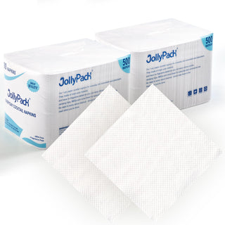 1 - Ply Solid White Paper Napkins - Restaurants & Weddings - JOLLYPACK - JOLLYCHEF
