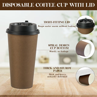 Multiple Size Brown Paper Coffee Cups Sets - Office & Party - LITOPAK - JOLLYCHEF