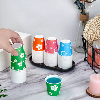 3oz Multicolor Flower Pattern Paper Dessert Cups - Party & Picnic - LITOPAK - JOLLYCHEF