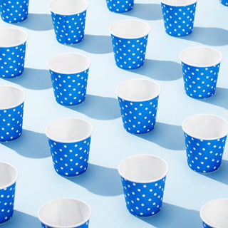 3oz Blue Polka Dot Pattern Versatile Small Paper Cups - Events & Party - Jolly Party - JOLLYCHEF