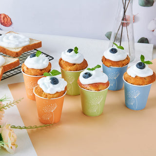 5oz Multicolor Paper Dessert Cups - Cupcake & Party - LITOPAK - JOLLYCHEF
