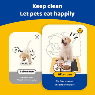 Artist-Designed Absorbent Non-Slip Pet Feeding Mat - Waterproof & Easy Clean Dog Food Mat - Home & Travel - Miyoky