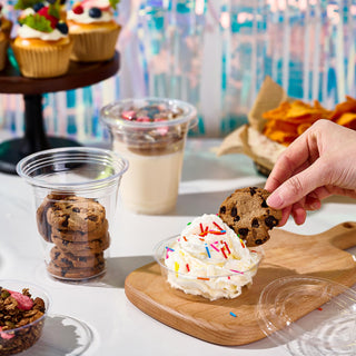 12 oz Clear Elegant Parfait Cup with Insert & Flat lids - Party&Wedding - Lilymicky - JOLLYCHEF