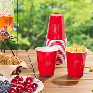 12oz/ 16oz Red Anti - Slip Plastic Beer Cups - Party & Game - Lilymicky - JOLLYCHEF