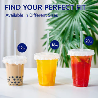 9oz/12oz/16oz/20oz Disposable Clear Plastic cups with Lid and Straw - Party & Picnic Use - Jolly Chef - JOLLYCHEF
