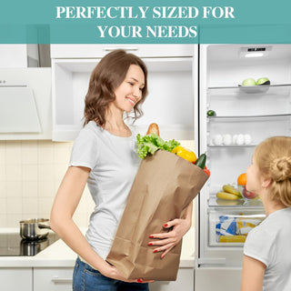 8lb/ 57lb Kraft Paper Paper Lunch Bags - Lunches & Grocery Shopping - MUCHII - JOLLYCHEF