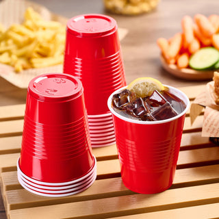 12oz/ 16oz Red Anti - Slip Plastic Beer Cups - Party & Game - Lilymicky - JOLLYCHEF