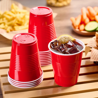 「Jolly Choice」Red Party Disposable Plastic Cups