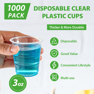 3oz/ 5oz Clear Straight Dessert Plastic Cups - Party & Pudding - Lilymicky - JOLLYCHEF