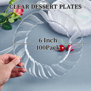 Clear Plastic Plates with Curved Edges - Weddings & Parties - FOCUSLINE - JOLLYCHEF