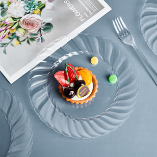 Clear Plastic Plates with Curved Edges - Weddings & Parties - FOCUSLINE - JOLLYCHEF