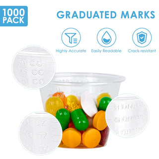 1oz Clear Plastic Shot Glasses - Cooking & Evens - Lilymicky - JOLLYCHEF