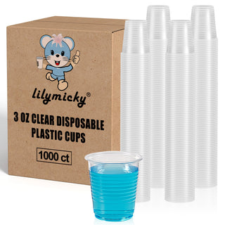 3oz/ 5oz Clear Straight Dessert Plastic Cups - Party & Pudding - Lilymicky - JOLLYCHEF