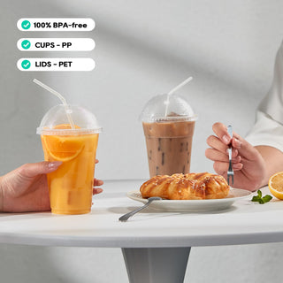 12oz/16 oz Clear Parfait Cups with Dome Lids - Smoothies & Parties - Jolly Party - JOLLYCHEF