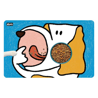 Artist-Designed Absorbent Non-Slip Pet Feeding Mat - Waterproof & Easy Clean Dog Food Mat - Home & Travel - Miyoky