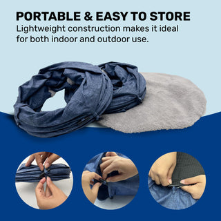 3-Way Durable Cationic Fabric Cat Tunnel - Indoor Play & Resting Spot - Miyoky