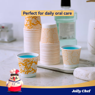3oz Orange Cloud Pattern Paper Dessert Cups - Party & Picnic - Jolly Chef - JOLLYCHEF