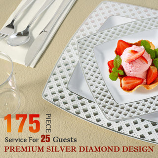 Silver Rimmed Dinnerware Sets - Halloween & Birthday Parties - FOCUSLINE - JOLLYCHEF