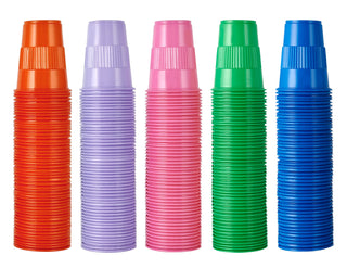 Multiple Sizes Assorted Color Textured Plastic Dessert Cups - Party & Bathroom Use - Lilymicky - JOLLYCHEF