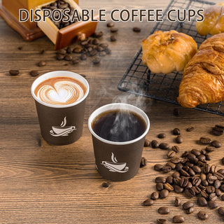 Multiple Sizes Coffee Patterns Brown Paper Coffee Cups - Party & Coffee - LITOPAK - JOLLYCHEF