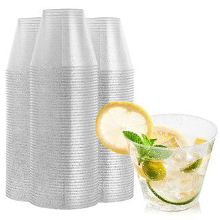 9oz Silver Glitter Wide Mouth PS Plastic Dessert Cups - Party & Wedding - FOCUSLINE - JOLLYCHEF