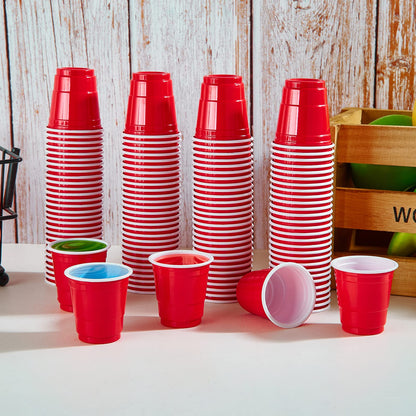 「Jolly Choice」2oz Red Plastic Shot Cups