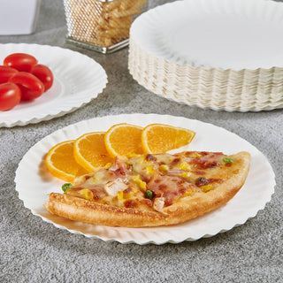 6in /8.5in White Paper Plates - Perfect for Picnics & Birthdays - JOLLY PARTY - JOLLYCHEF