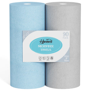 12inx12in Blue & Gray Tear Away Perforated Microfiber Cleaning Cloth - Kitchen & Car Cleaning - honova - JOLLYCHEF