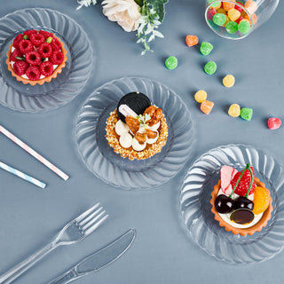 Clear Plastic Plates with Curved Edges - Weddings & Parties - FOCUSLINE - JOLLYCHEF