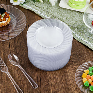 Clear Plastic Plates with Curved Edges - Weddings & Parties - FOCUSLINE - JOLLYCHEF