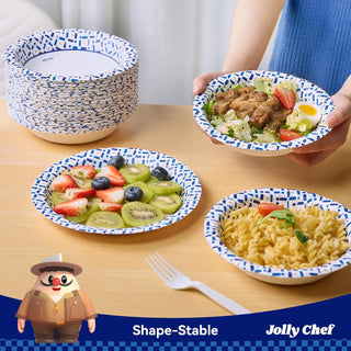 12/16/20oz Bulk Paper Bowls | Disposable Bowls for Steak, Pasta, Salad | Soak-Proof | Restaurant Supply