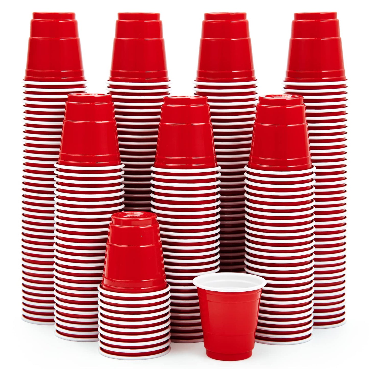 「Jolly Choice」2oz Red Plastic Shot Cups