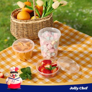 Plastic Round Meal Prep Containers with Lids - Meal Prep & Food Storage - Jolly Chef - JOLLYCHEF