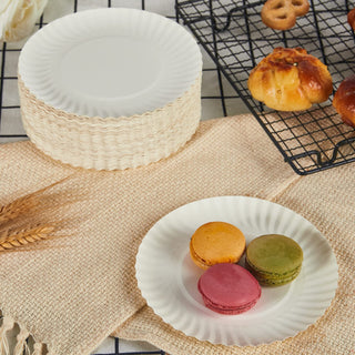 6in/ 7in White Paper Plates - Perfect for Picnics & Birthdays - FOCUSLINE - JOLLYCHEF