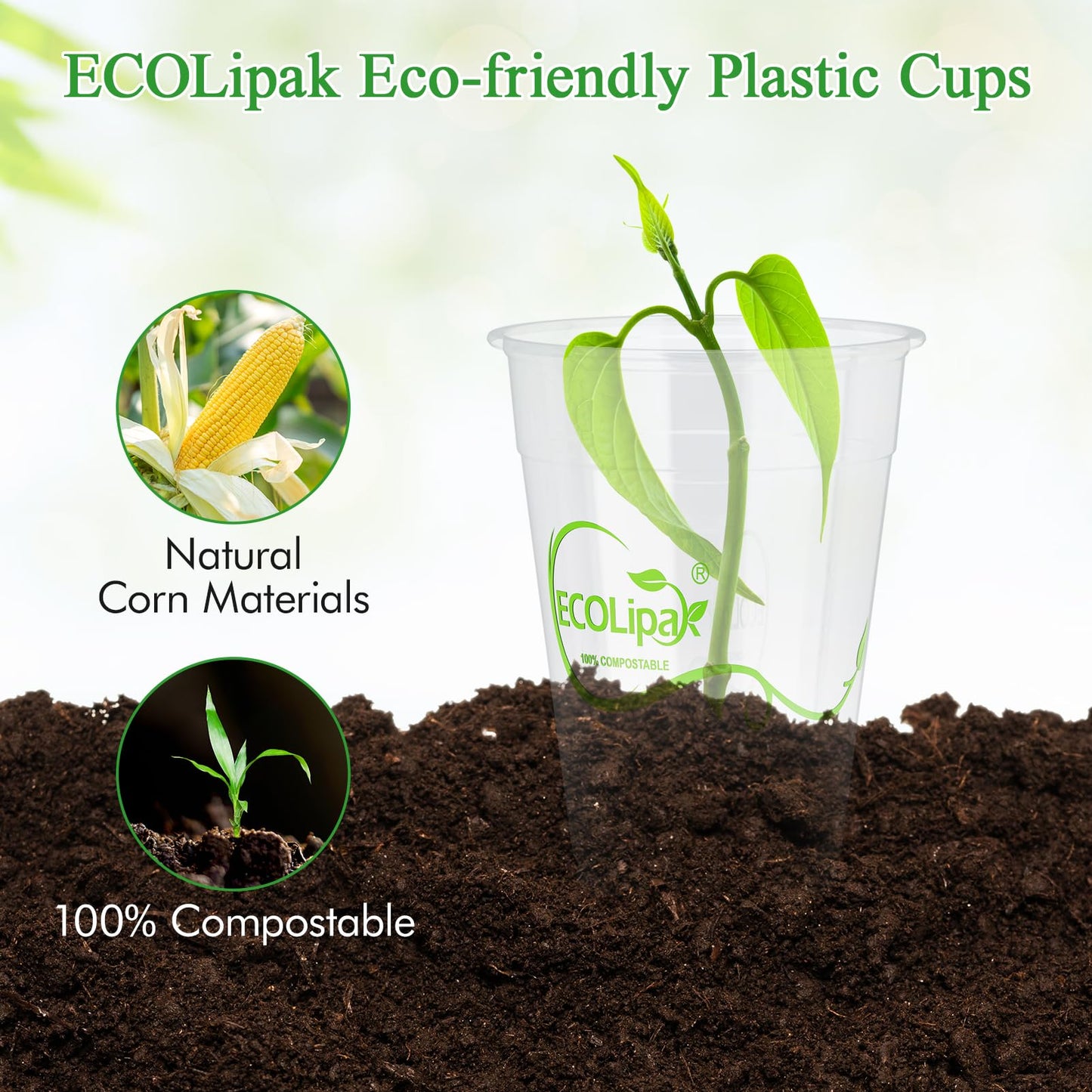 「Jolly Choice」Biodegradable PLA Cold Party Cups