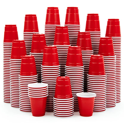 「Jolly Choice」2oz Red Plastic Shot Cups