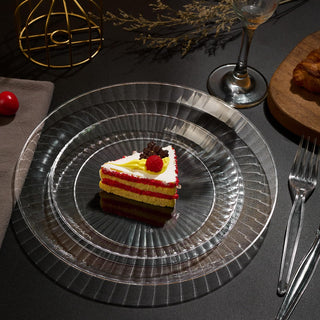 7in/ 10in Clear Plastic Plates for Weddings & Birthday Parties - FOCUSLINE - JOLLYCHEF