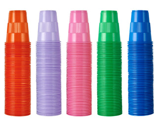 Multiple Sizes Assorted Color Textured Plastic Dessert Cups - Party & Bathroom Use - Lilymicky - JOLLYCHEF