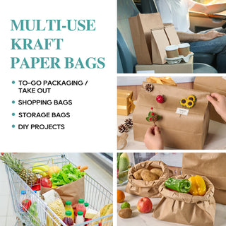 8lb/ 57lb Kraft Paper Paper Lunch Bags - Lunches & Grocery Shopping - MUCHII - JOLLYCHEF
