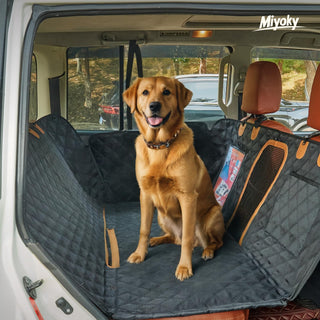 Black Waterproof & Non-Slip Dog Car Seat Cover - Travel & Adventure - Miyoky