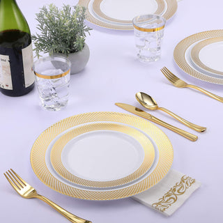 Gold Lace Rimmed Dinnerware Set - Halloween & Wedding - FOCUSLINE - JOLLYCHEF