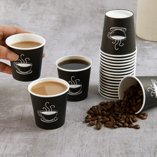 4oz Black Coffee Patterns Paper Dessert Cups - Cupcake & Party - TV TOPVALUE - JOLLYCHEF