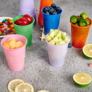 Multiple Sizes Assorted Color Textured Plastic Dessert Cups - Party & Bathroom Use - Lilymicky - JOLLYCHEF
