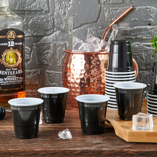 2oz Black Plastic Dessert Cups - Picnics & Party - Lilymicky - JOLLYCHEF
