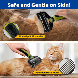Multi - Functional 3 - in - 1 Grooming Rake Deshedding Brush - Pet Grooming & Shedding Season - Miyoky - JOLLYCHEF