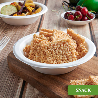12oz/ 16oz White Wide Mouth Eco - Friendly Compostable Bowls - Snacks & Salads - Vplus - JOLLYCHEF