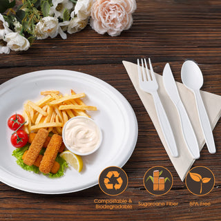 Natural Compostable Plate Set - Camping & Picnics - FOCUSLINE - JOLLYCHEF