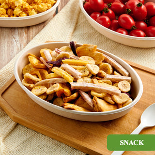 26oz Natural Round Eco - Friendly Compostable Bowls - Party & Picnic Use - Vplus - JOLLYCHEF