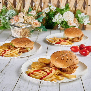 6in /8.5in White Paper Plates - Perfect for Picnics & Birthdays - JOLLY PARTY - JOLLYCHEF